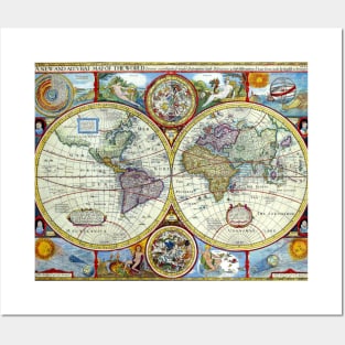 John Speed - Accurate Map of the World 1627 -  Ancient Worlds Posters and Art